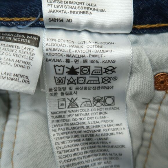 Levi's 501 Jeans Mens Size 34x34(32x31 Actual) Blue Original Straight Button Fly - Picture 13 of 16